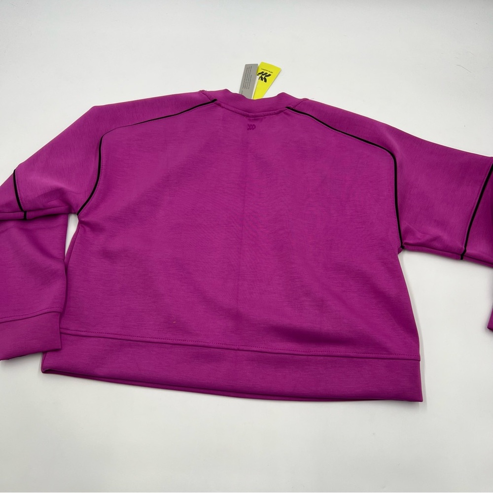 All in motion size small pink & black scuba sweatshirt. Sandwash pickleball crew - Picture 6 of 11